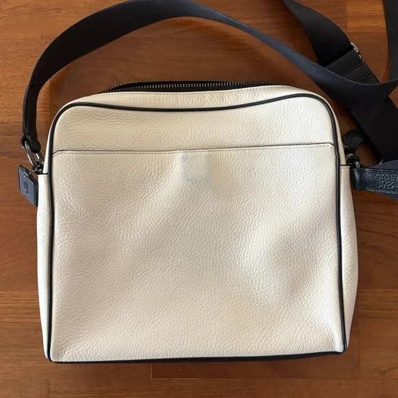 Coach Charles Leather Camera Messenger Bag - F26077 - White/Black - Picture 4 of 13